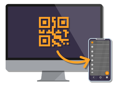 QR export from desktop to mobile