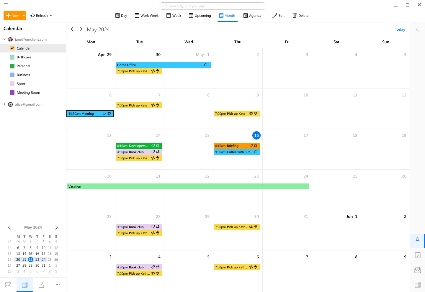 screenshot calendar