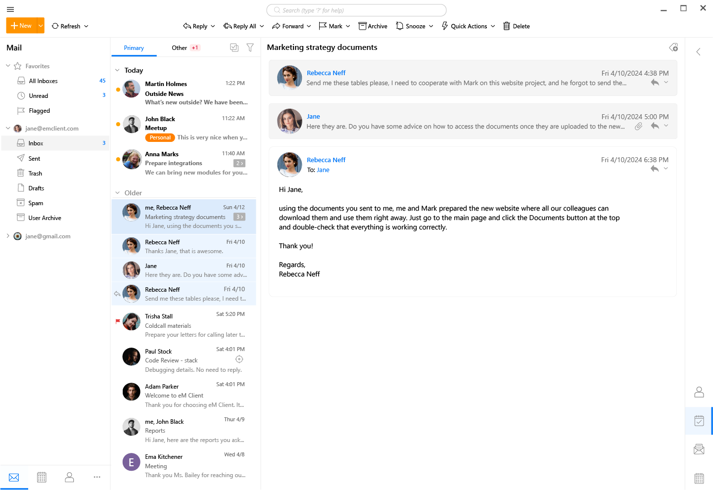 All Email Client Features - Email | eM Client | eM Client